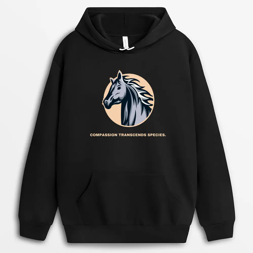 Unity in the Wild Premium Wildlife Print Hoodie – Black