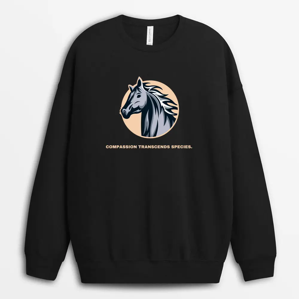 Kindness Across Creatures Custom Sweatshirt – Black