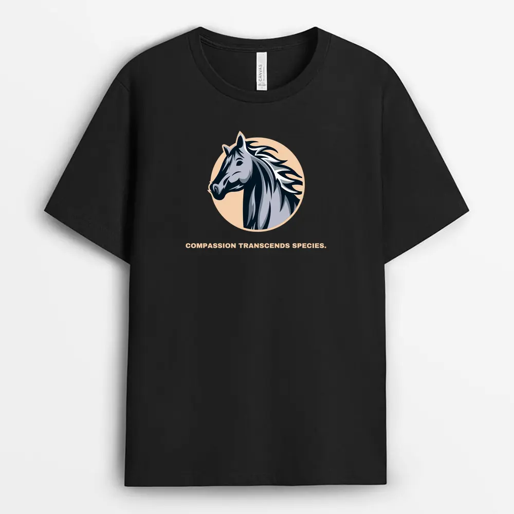 Hearts Beyond Species Custom Animal Art T-Shirt – Black