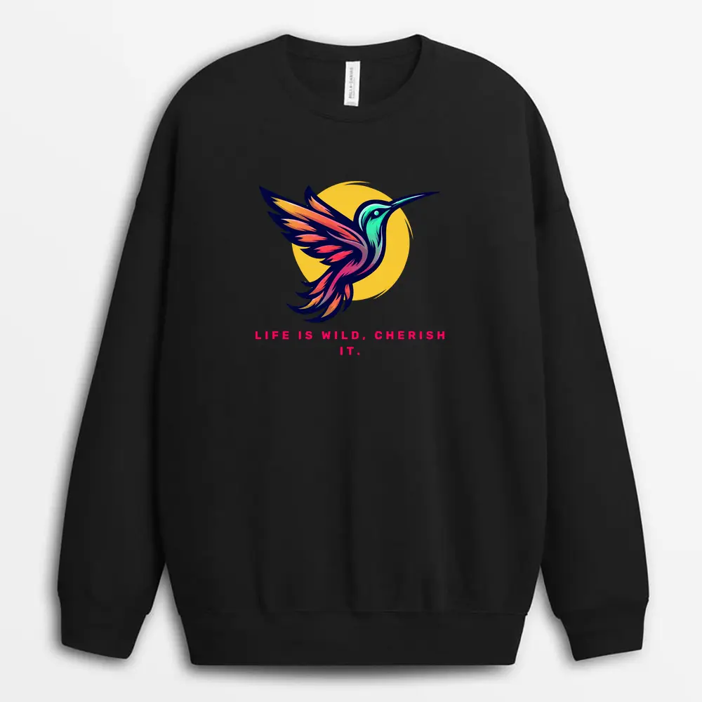 Moments Worth Keeping Custom Nature Sweatshirt – Black