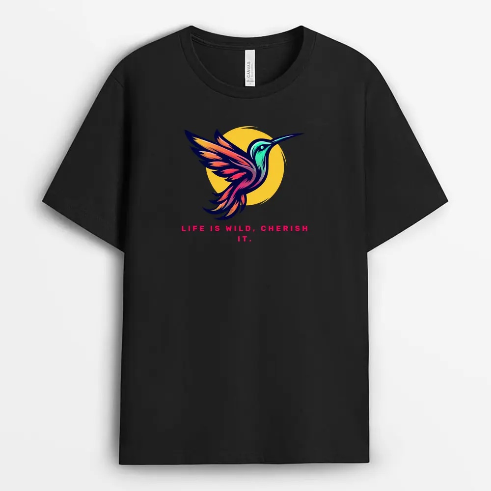 Wild Spirit Cherish Life Custom T-Shirt – Black