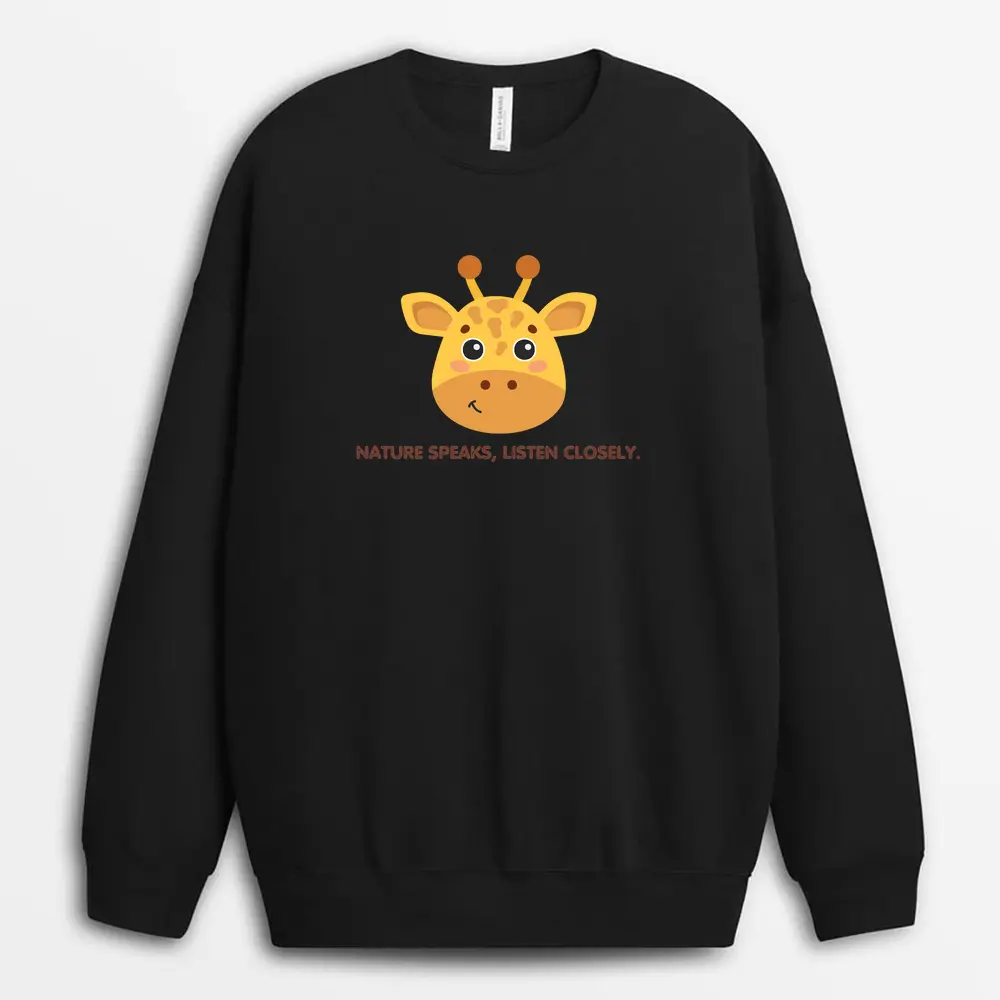 Black sweatshirt with colorful songbird art print for bird lovers